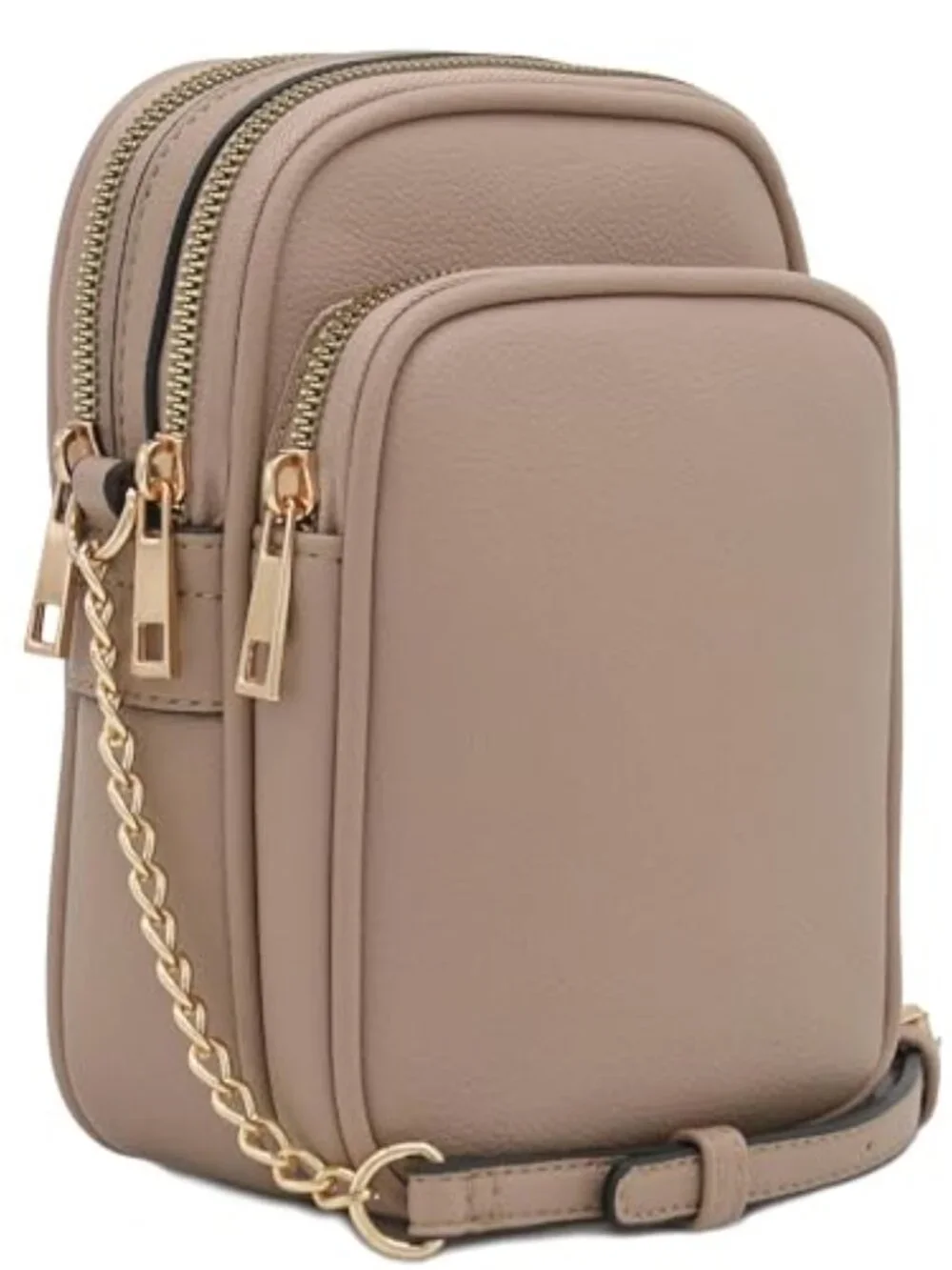 Multi Pocket Faux Leather Casual Crossbody Bag with Adjustable Strap